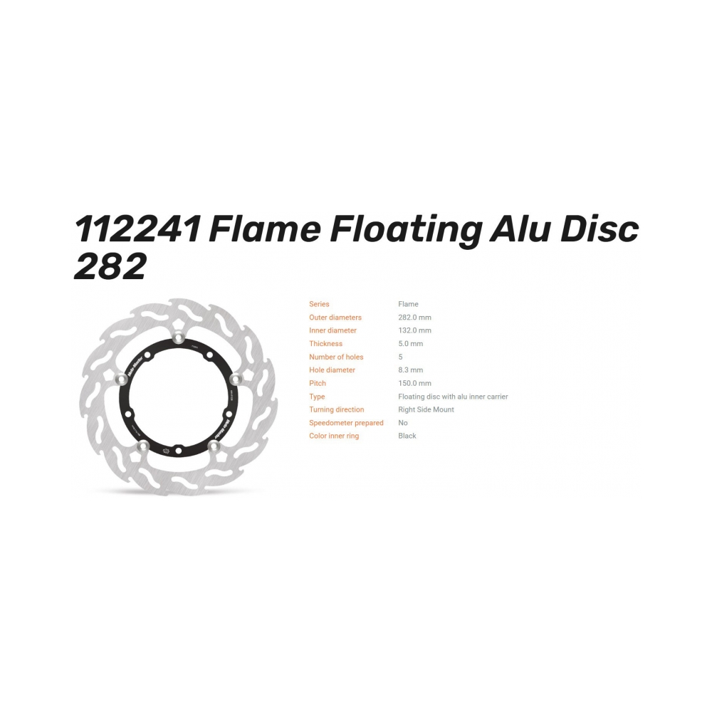 Moto-Master Спирачен диск Flame преден десен 282 mm Yamaha XT700Z Tenere 20-25, XSR700 16-20, MT-07 Tracer 16-22 - изглед 2