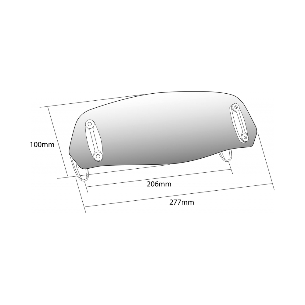 Puig Регулируема слюда Clip-on 277x100mm Clear - изглед 1