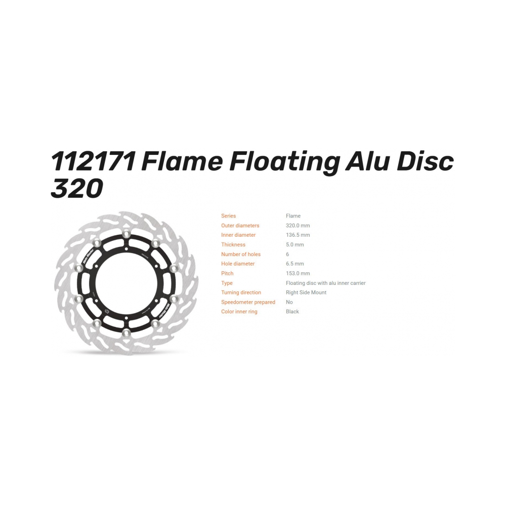 Moto-Master Спирачен диск Flame преден десен KTM 1290 Super Adventure R/S 17-24, 1390 Super Adventure 2025, 790 Adventure 19-25 - изглед 2