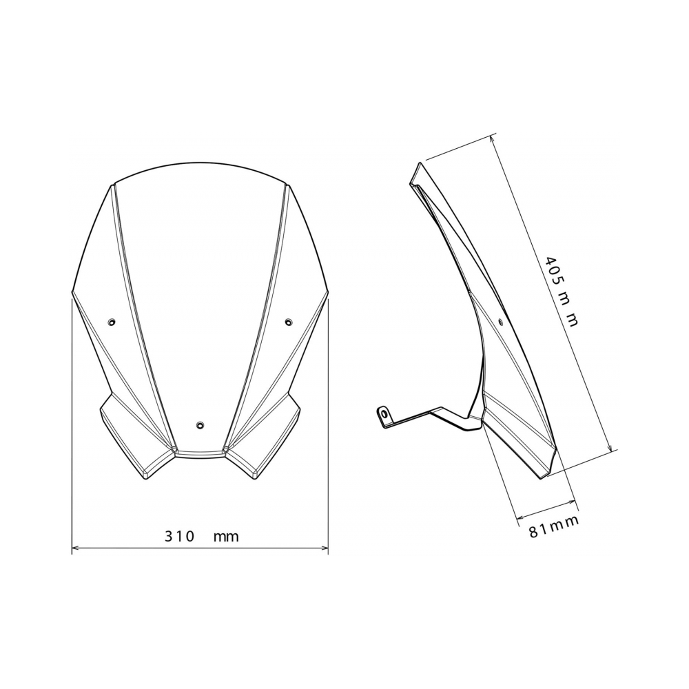 Puig Слюда New Generation Touring Honda CB500 Hornet 24-25 Clear - изглед 2