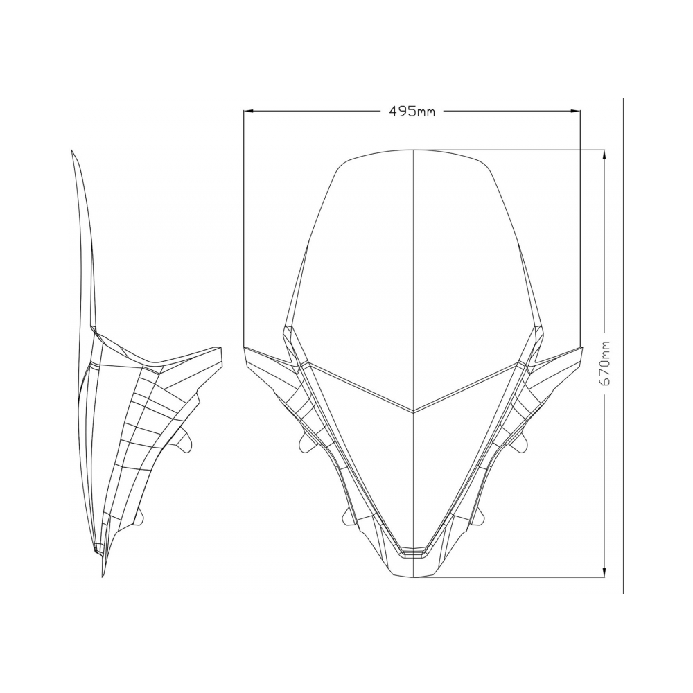 Puig Слюда V-Tech Line Touring Honda PCX125 21-24 Clear - изглед 2