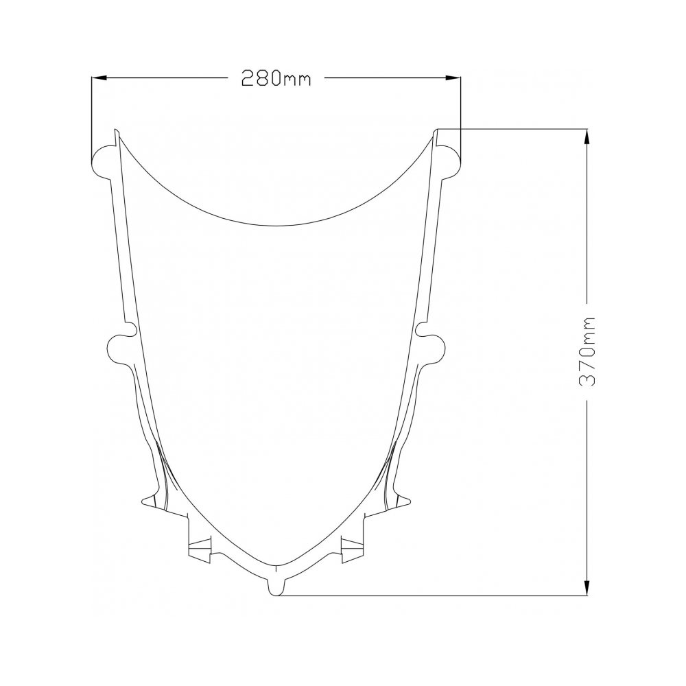 Puig Слюда R-Racer Yamaha YFZ-R6 17-20, YFZ-R6 Racer 22-25, YFZ-R7 22-25 Clear - изглед 4
