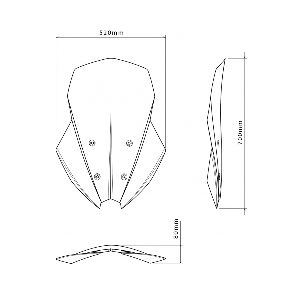 Puig Слюда V-Techline Touring Yamaha N-Max 125 2025 Clear - изглед 3