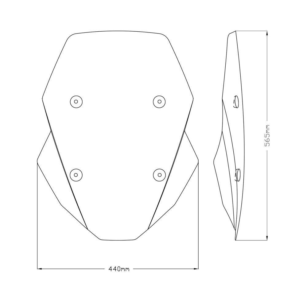 Puig Слюда Touring CF Moto 800MT Sport/ Touring 22-25 Clear - изглед 2