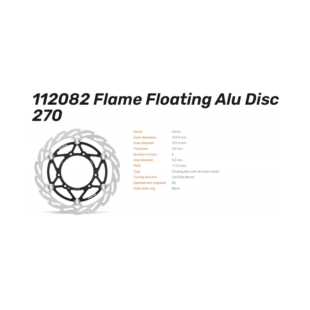 Moto-Master Спирачен диск Flame преден 270 mm Honda CRF250R 04-25, CRF450R 02-25, CRF250RX/ 450RX 19-25 - изглед 2