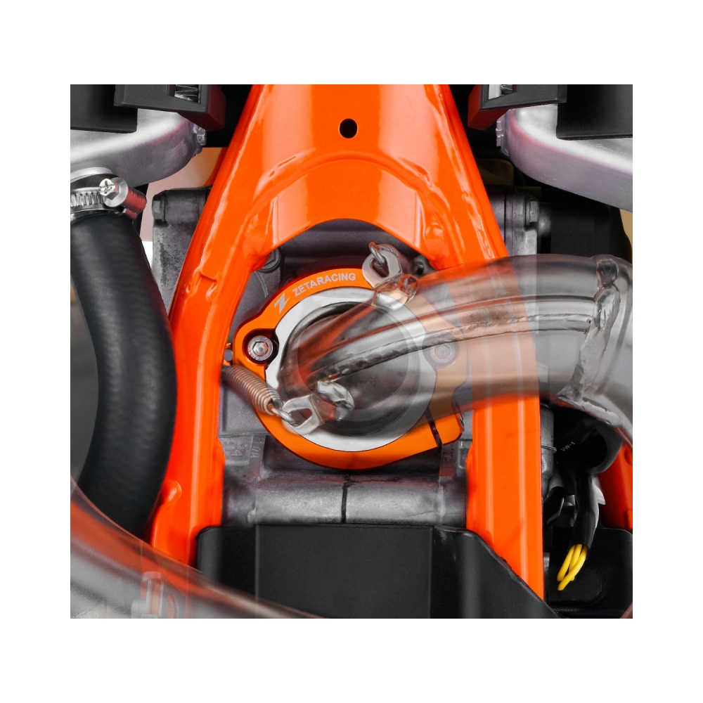 DRC-Zeta Протектор за фланеца на ауспуха KTM EXC250/300 17-25, SX250 17-25; Husqvarna TE250/300 17-25, TC250 17-25 червен - изглед 3