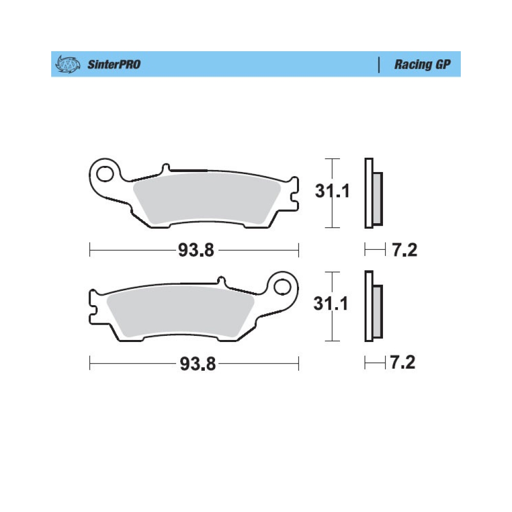 Moto-Master Накладки 094912 предни Yamaha YZ125/250 08-21,YZ250F 07-20, YZ450F 08-19, WR250F 17-21, WR450F 16-20 - изглед 1