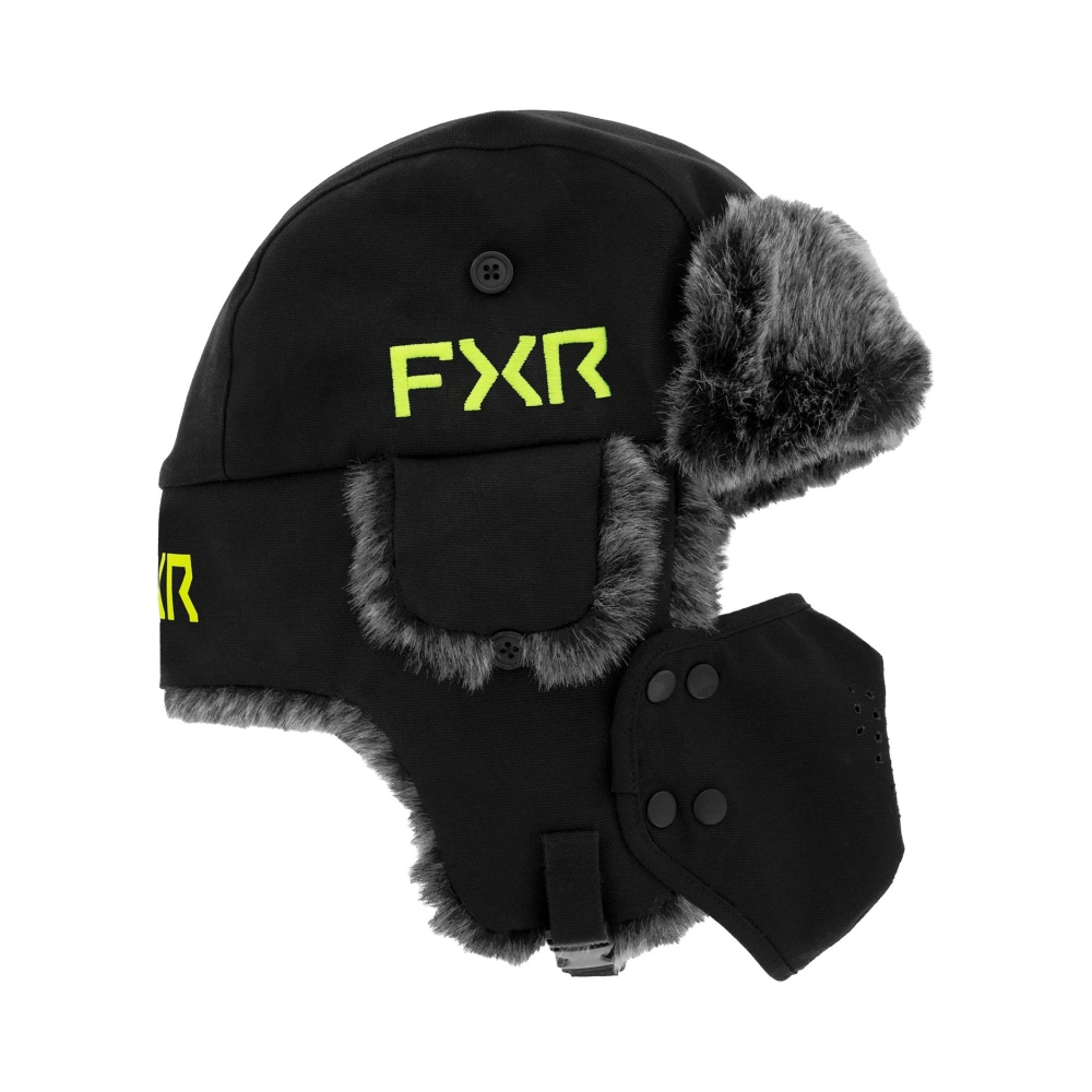 FXR Зимна шапка Trapper Black/Hivis - изглед 2