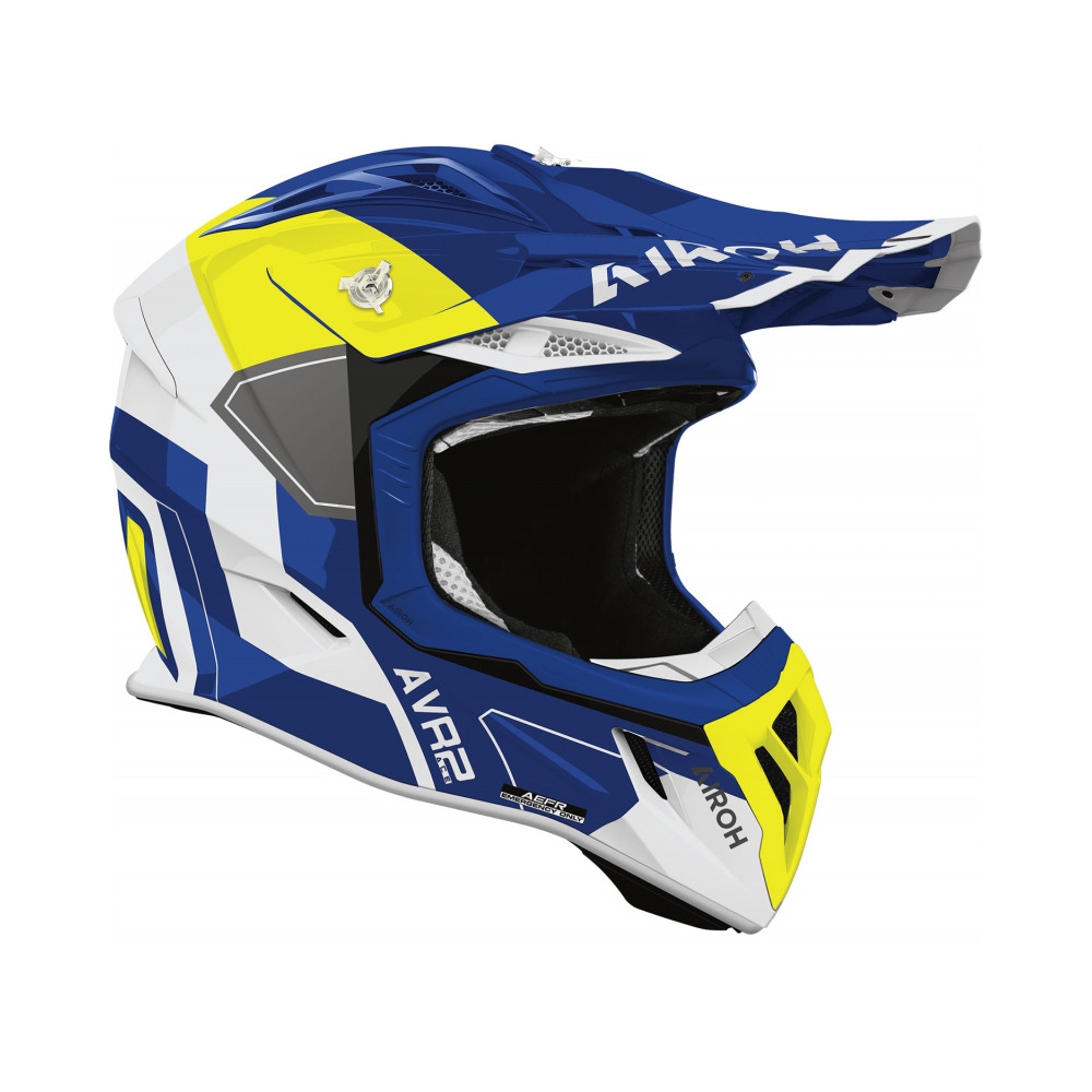 Airoh Каска Aviator Ace 2 Shield Blue/Yellow - изглед 2