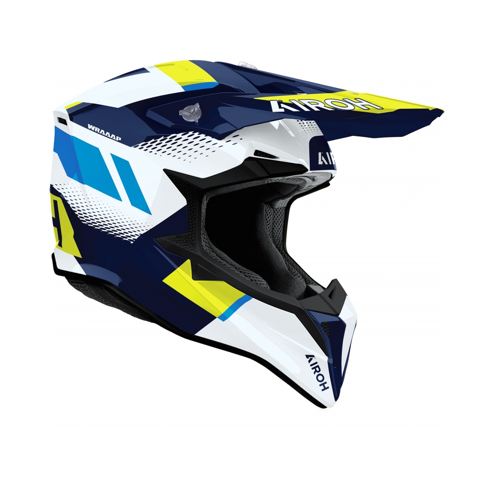 Airoh Каска Wraaap Vision Yellow/Blue Gloss - изглед 2 - BobiMX.com Airoh Каска Wraaap Vision Yellow/Blue Gloss - изглед 2