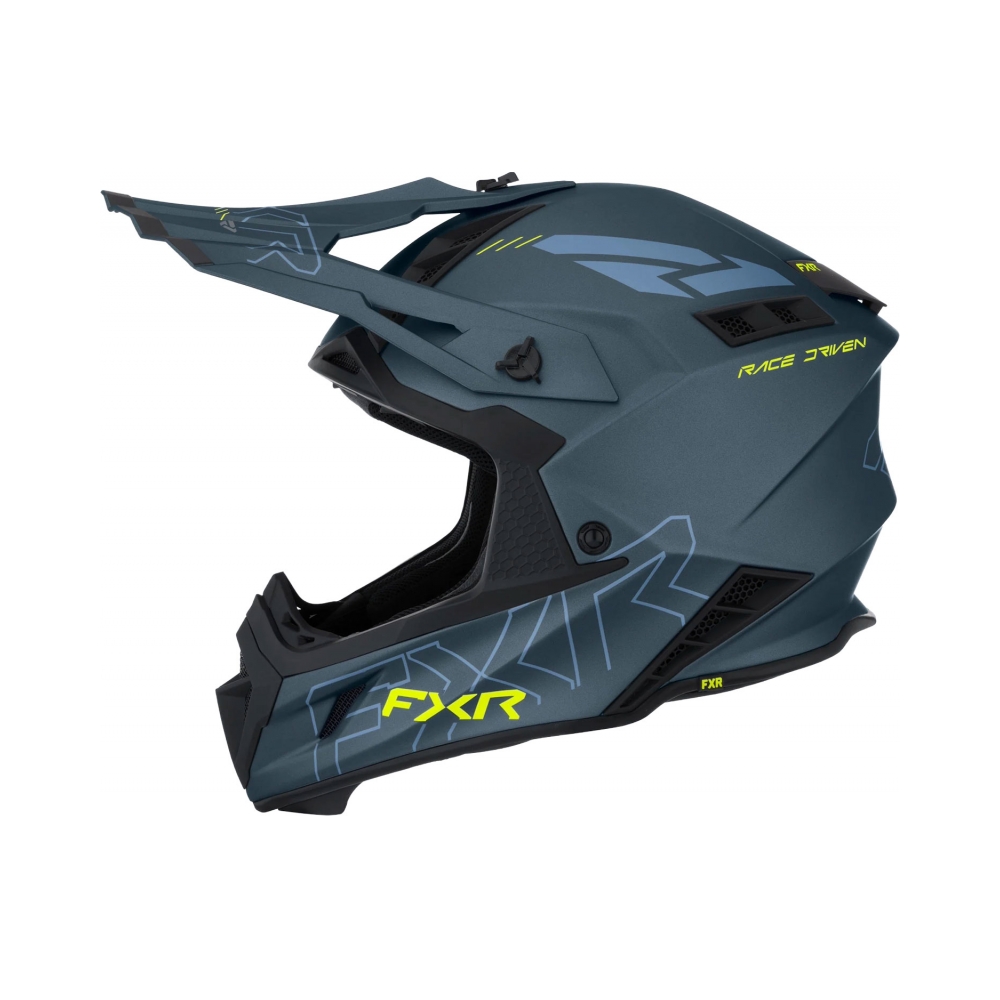 FXR Каска Helium Prime Dark Steel/HiVis - изглед 2 - BobiMX.com FXR Каска Helium Prime Dark Steel/HiVis - изглед 2