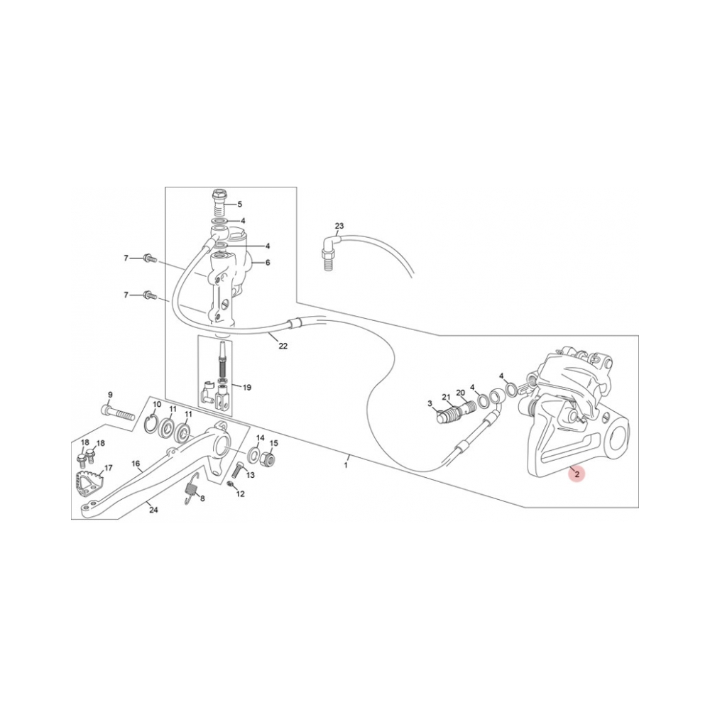 Sherco Заден Спирачен апарат Brembo Sherco SE/SEF 2012-2026 - изглед 3