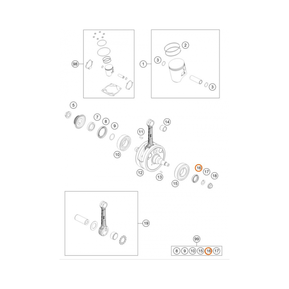 KTM Семеринг колянов вал OEM KTM SX125-300 98-26, EXC125-300 98-26; Husqvarna TC125-300 14-25, TE125-300 14-26 25x35x7 - изглед 3 - BobiMX.com KTM Семеринг колянов вал OEM KTM SX125-300 98-26, EXC125-300 98-26; Husqvarna TC125-300 14-25, TE125-300 14-26 25x35x7 - изглед 3