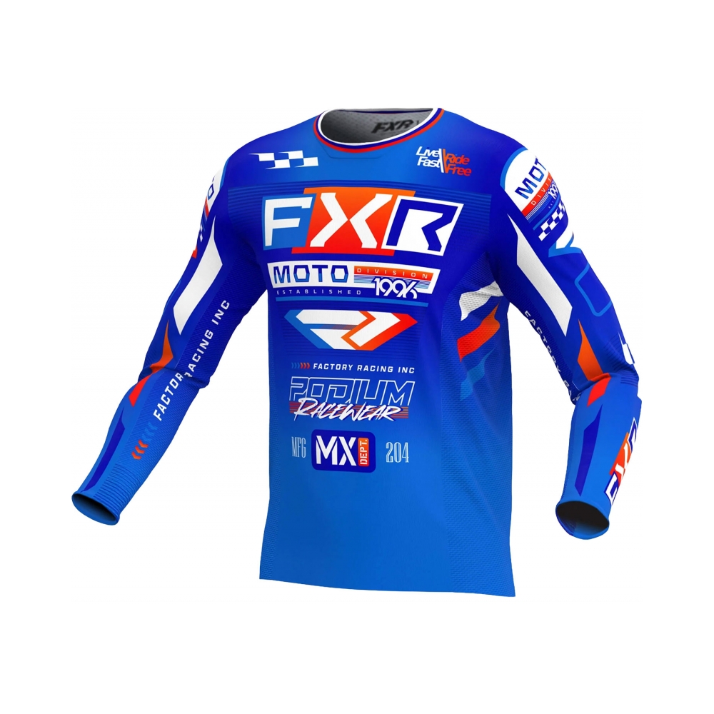 FXR Тениска Podium Gladiator MX25 Blue White Nuke Red - изглед 1