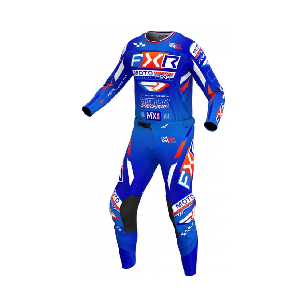 FXR Тениска Podium Gladiator MX25 Blue White Nuke Red - изглед 3