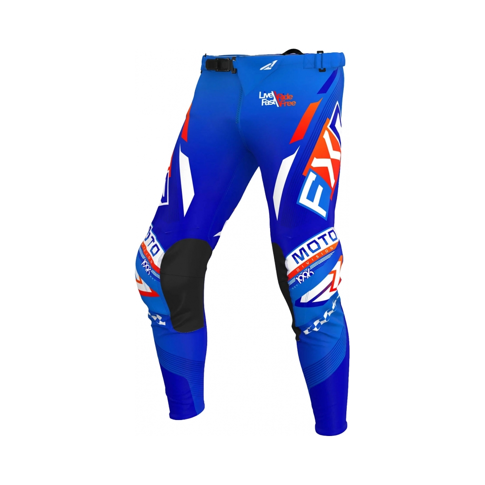 FXR Панталон Podium Gladiator MX25 Blue White Nuke Red - изглед 1 - BobiMX.com FXR Панталон Podium Gladiator MX25 Blue White Nuke Red - изглед 1