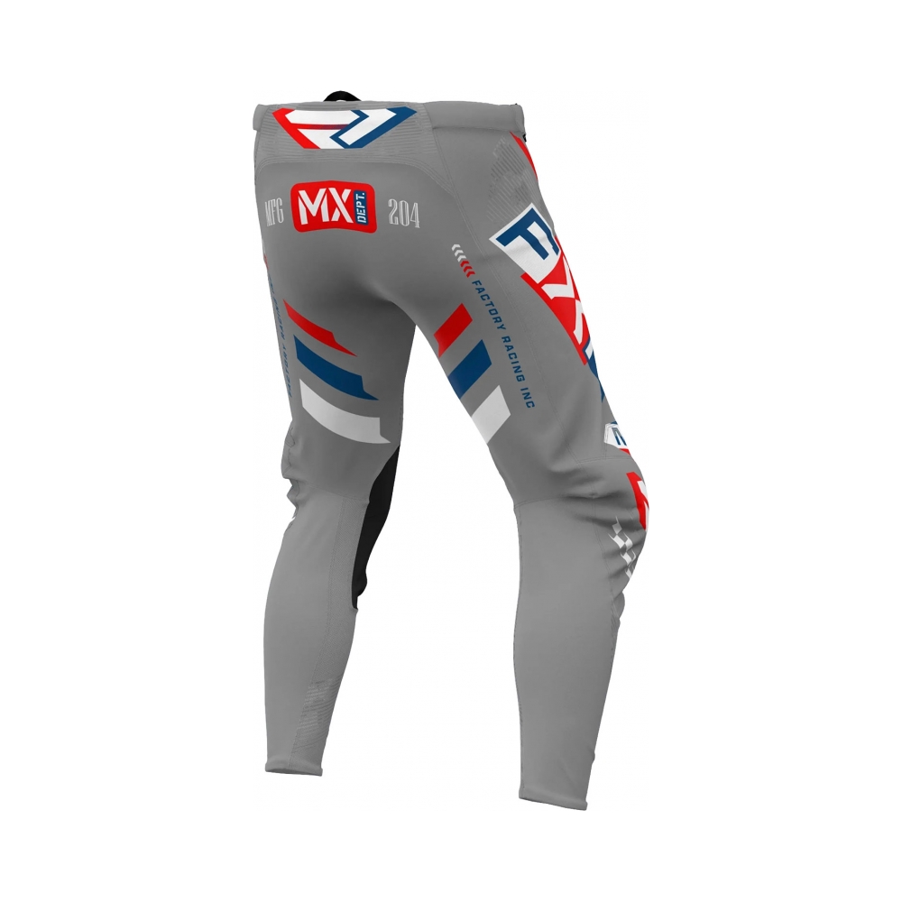 FXR Панталон Podium Gladiator MX25 Grey White Red - изглед 2