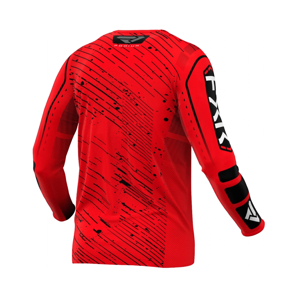 FXR Детска тениска Podium MX25 Red Black - изглед 2 - BobiMX.com FXR Детска тениска Podium MX25 Red Black - изглед 2
