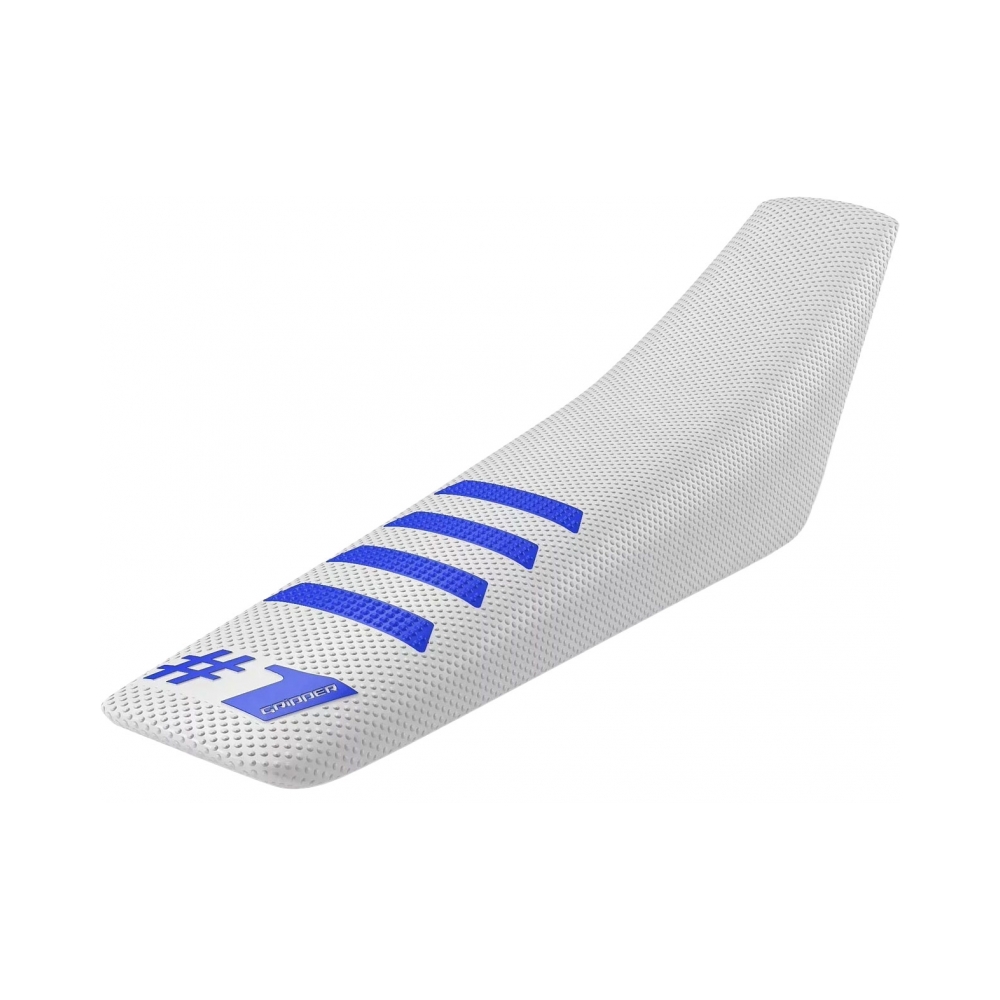Onegripper Калъф за седалка универсален RIBBED бял син - изглед 1