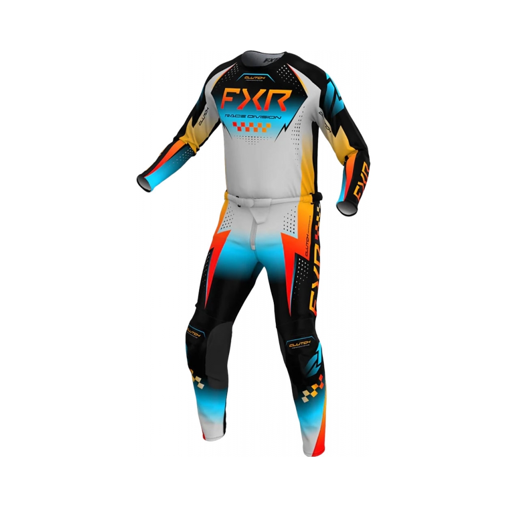 FXR Панталон Clutch Pro MX26 Grey Sky Orange - изглед 3