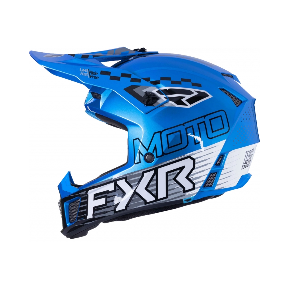 FXR Каска Clutch Race Div MX26 Blue - изглед 3