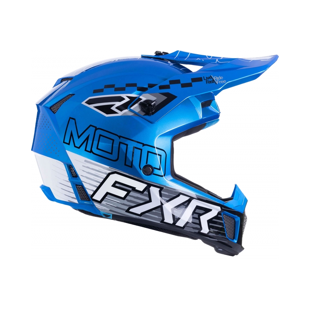 FXR Каска Clutch Race Div MX26 Blue - изглед 4