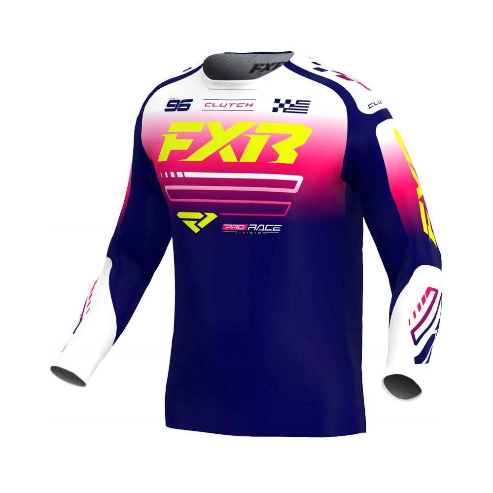 FXR Тениска Clutch MX26 Navy Razz White - изглед 1