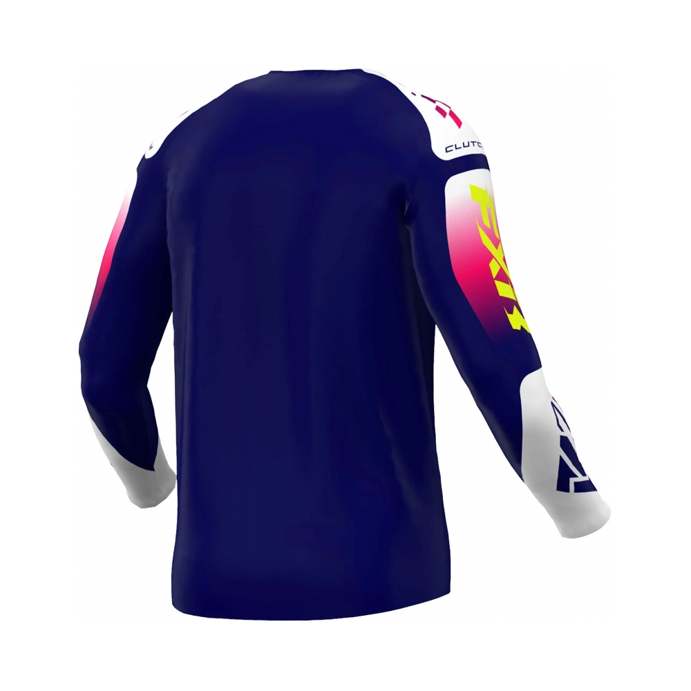 FXR Тениска Clutch MX26 Navy Razz White - изглед 2