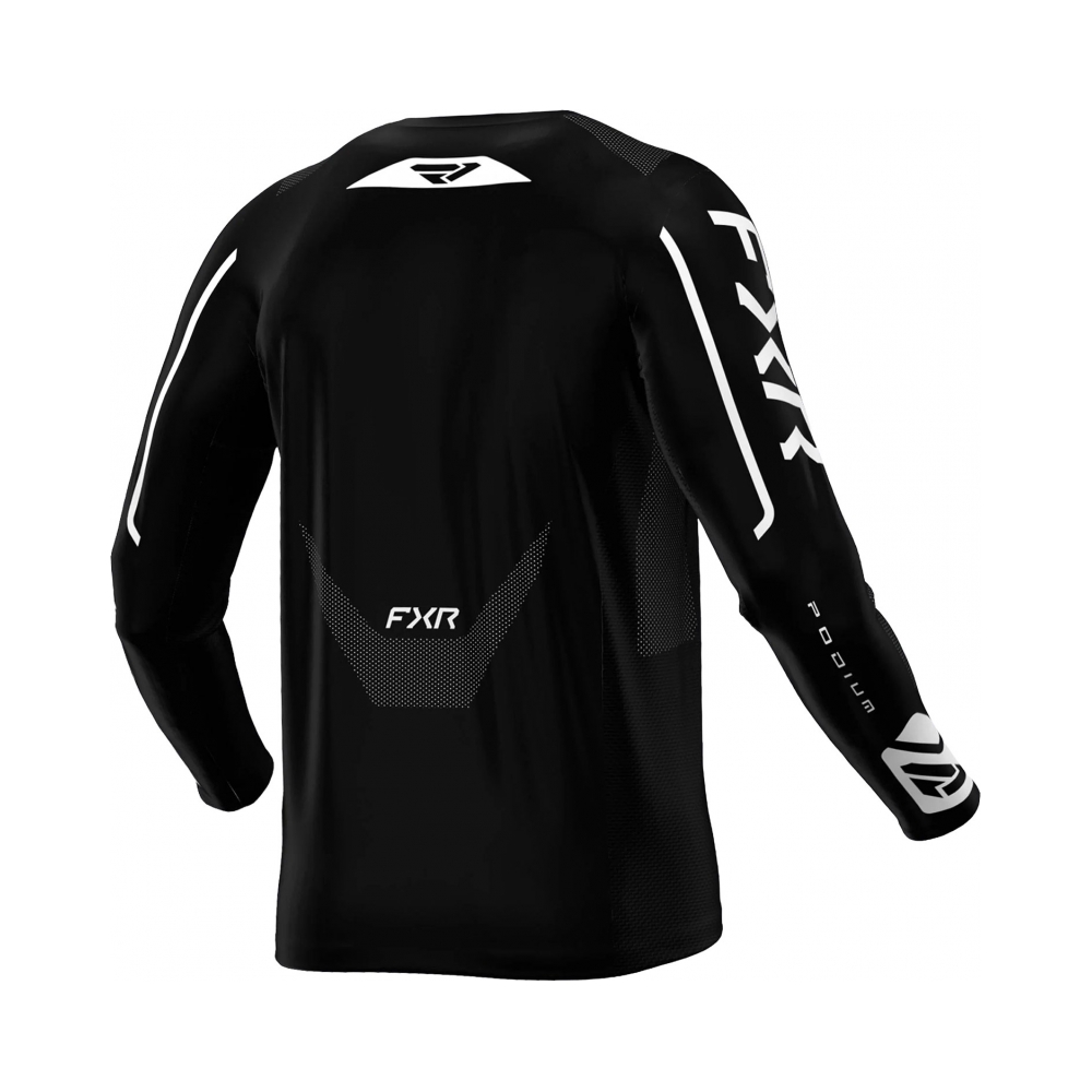 FXR Тениска Podium Relay MX26 Black White - изглед 2