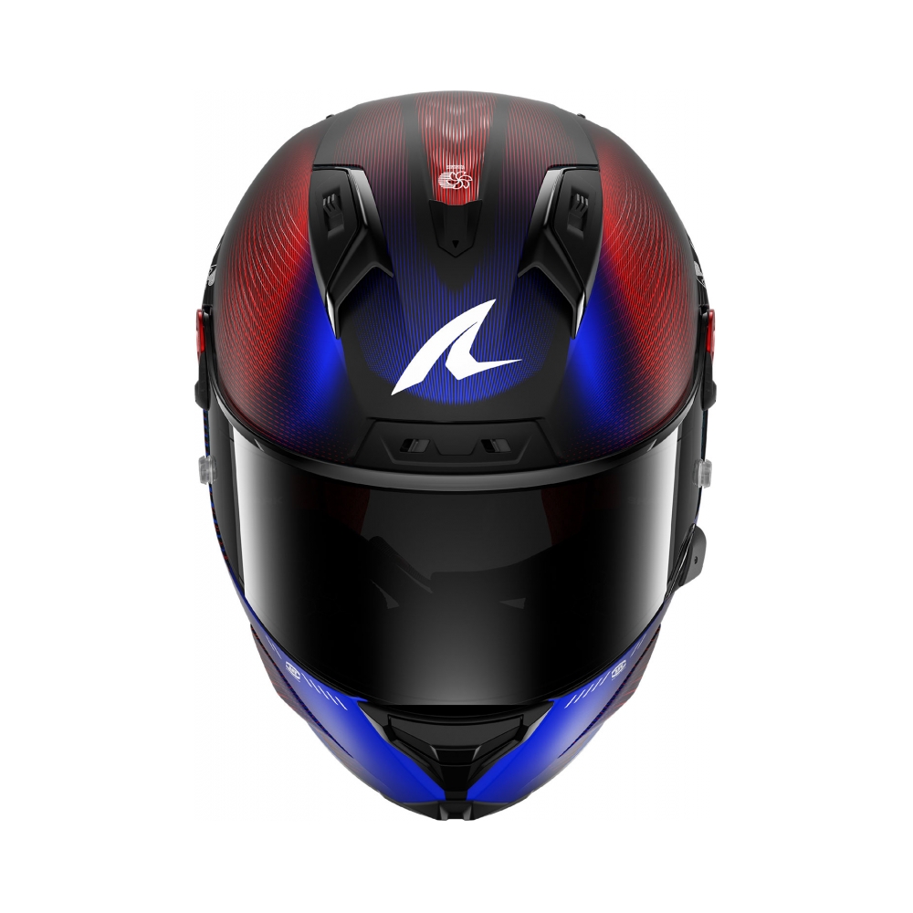 Shark Каска Aeron Speed-Tech Mat Carbon Blue Red - изглед 4