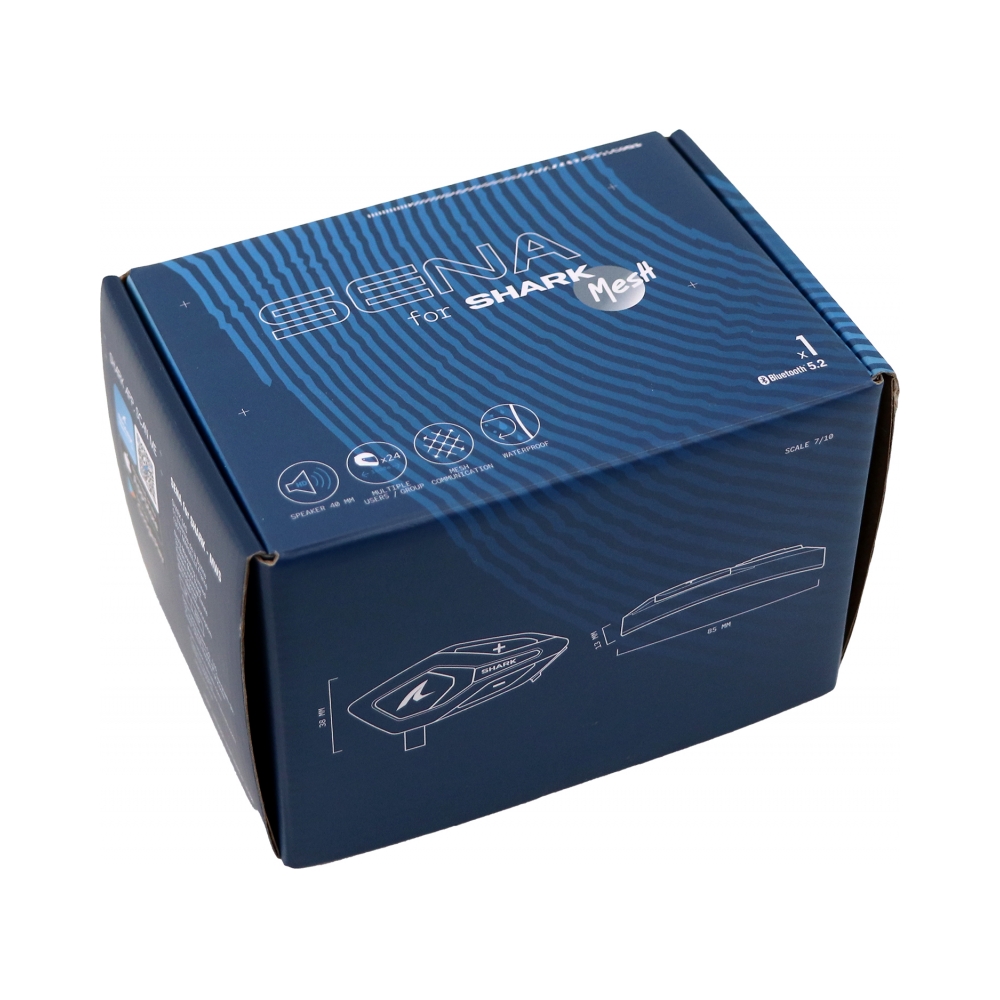 Shark Интерком Sena за Shark MW Mesh Single сив 1бр устройство - изглед 3