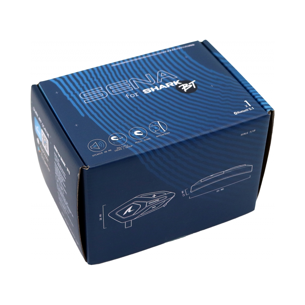 Shark Интерком Sena за Shark BT Single черен 1бр устройство - изглед 3