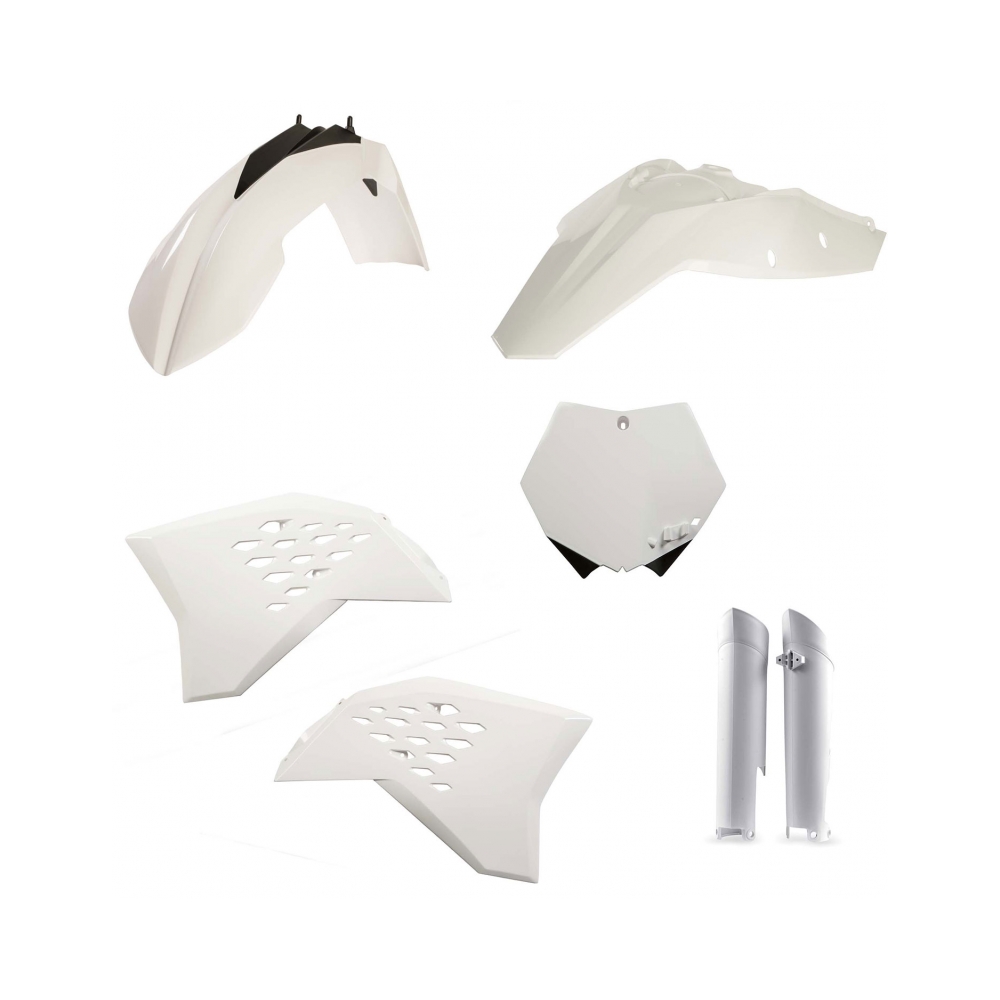 Acerbis Пълен кит пластмаси KTM SX-F250-505 08-10 бял - изглед 1 - BobiMX.com Acerbis Пълен кит пластмаси KTM SX-F250-505 08-10 бял - изглед 1