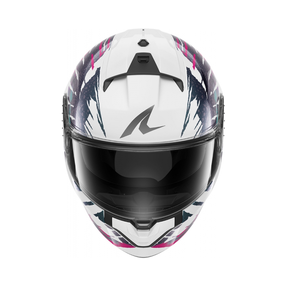 Shark Каска Ridill 2 Reptaia White Violet Cameleon - изглед 3 - BobiMX.com Shark Каска Ridill 2 Reptaia White Violet Cameleon - изглед 3