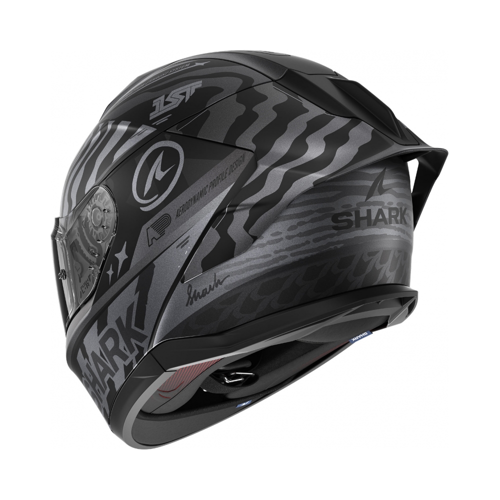 Shark Каска Skwal Cup Speed-Fancy Mat Black Anthracite Silver - изглед 2 - BobiMX.com Shark Каска Skwal Cup Speed-Fancy Mat Black Anthracite Silver - изглед 2