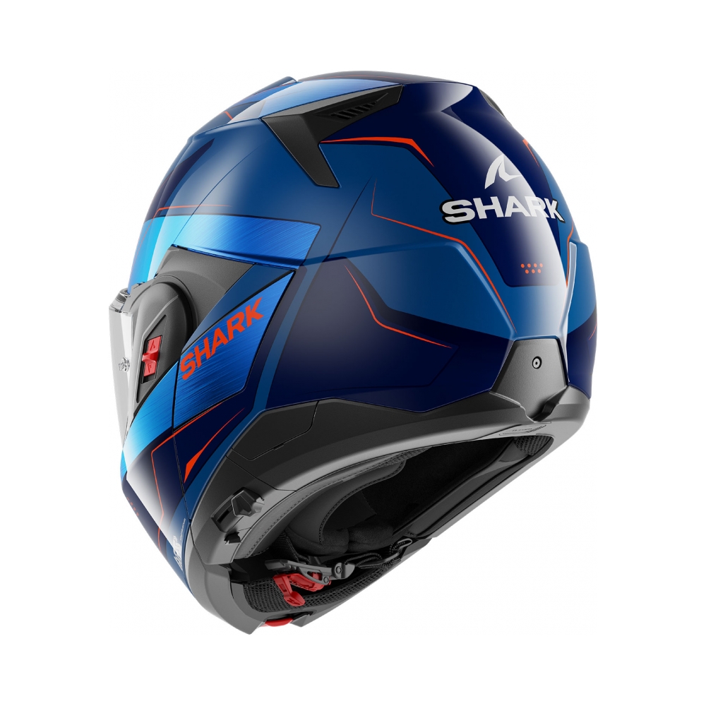 Shark Каска Oxo Mekarium Blue Chrom Orange - изглед 2 - BobiMX.com Shark Каска Oxo Mekarium Blue Chrom Orange - изглед 2