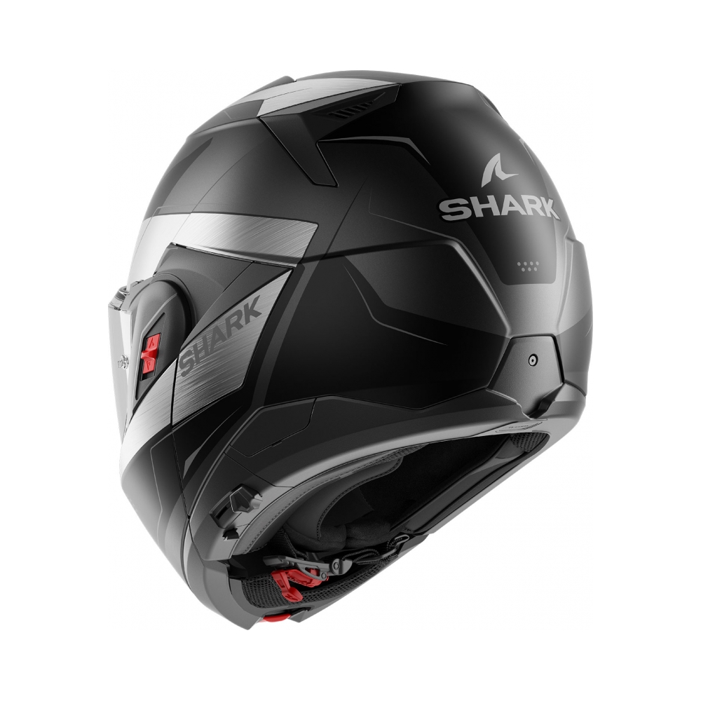 Shark Каска Oxo Mekarium Mat Anthracite Chrom Black - изглед 2 - BobiMX.com Shark Каска Oxo Mekarium Mat Anthracite Chrom Black - изглед 2