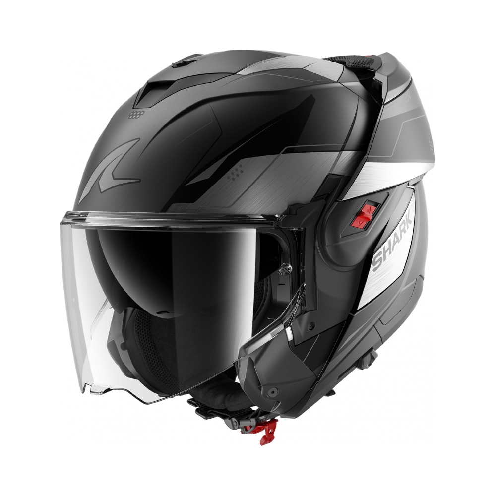 Shark Каска Oxo Mekarium Mat Anthracite Chrom Black - изглед 4 - BobiMX.com Shark Каска Oxo Mekarium Mat Anthracite Chrom Black - изглед 4