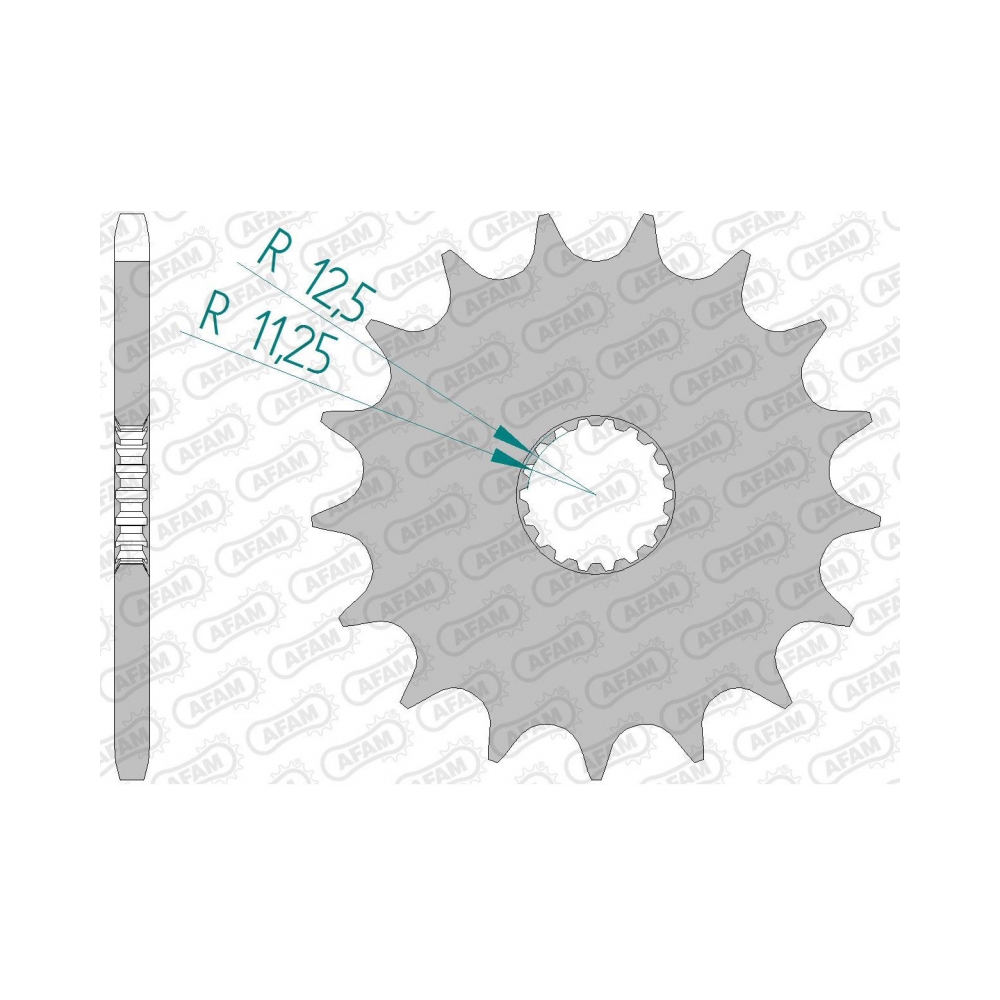 AFAM Преден зъбак 17 Зъба/ 520 Triumph 900 Scrambler/ Speed Twin 23-25, 900 Street Twin 16-22, 900 Bonneville T100 17-25 - изглед 1