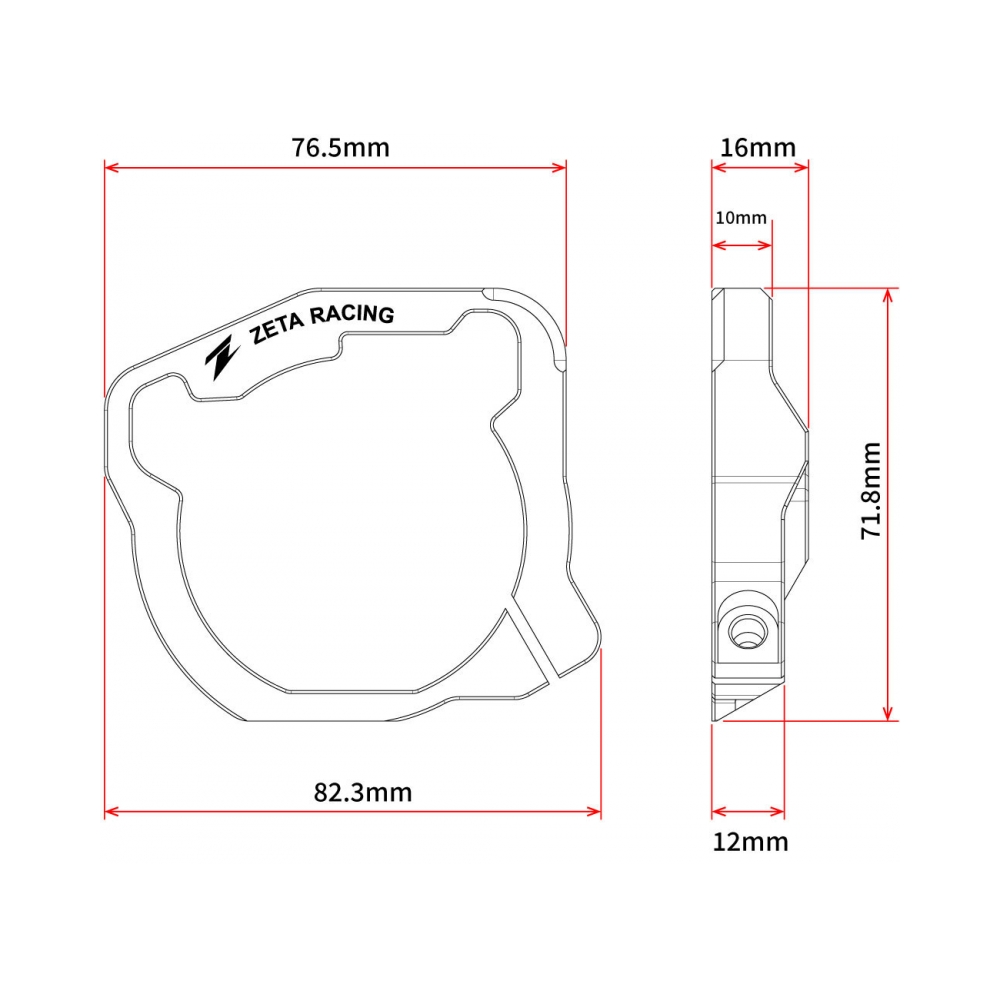 DRC-Zeta Протектор за фланеца на ауспуха Yamaha YZ125 22-24, YZ125X 23-24 - изглед 2 - BobiMX.com DRC-Zeta Протектор за фланеца на ауспуха Yamaha YZ125 22-24, YZ125X 23-24 - изглед 2