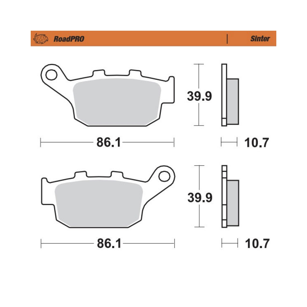 Moto-Master Накладки задни 402202 - изглед 1 - BobiMX.com Moto-Master Накладки задни 402202 - изглед 1