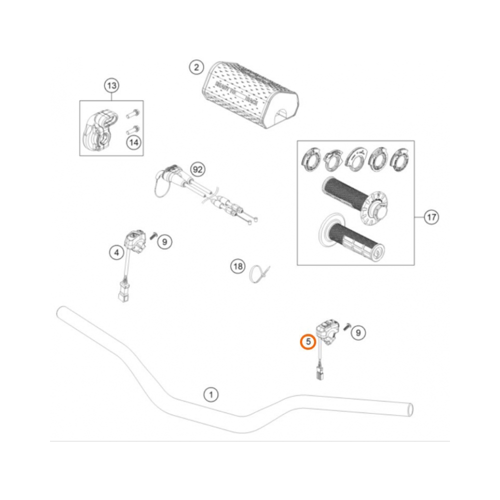 KTM Копче за режими KTM OEM EXC-F 24-26, 250-450SX-F 23-26; Husqvarna FE 24-26, FC 23-26 - изглед 3