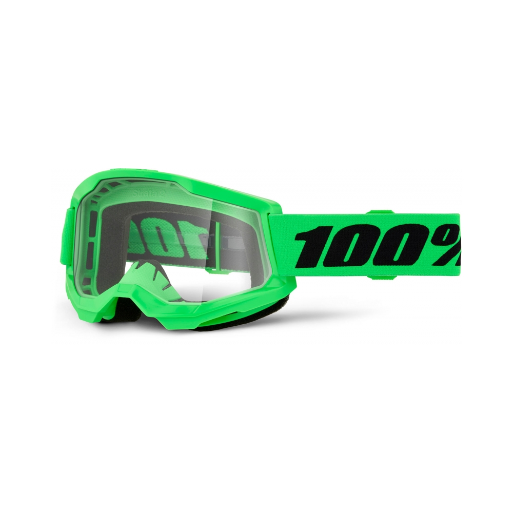 100% Очила Strata 2 Neon Green - изглед 1