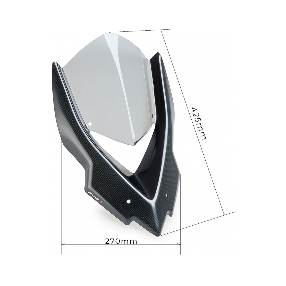 Puig Слюда New Generation Touring Kawasaki Z1100 2026, Z1100 SE 2026 Dark Smoke - изглед 2