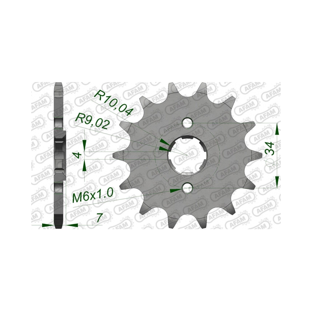 AFAM Преден зъбак 13 Зъба/ 520 Honda MTX125R 86-95, MTX125RW 87-95, NSR125F 88-92, NSR125R 85-88 - изглед 1