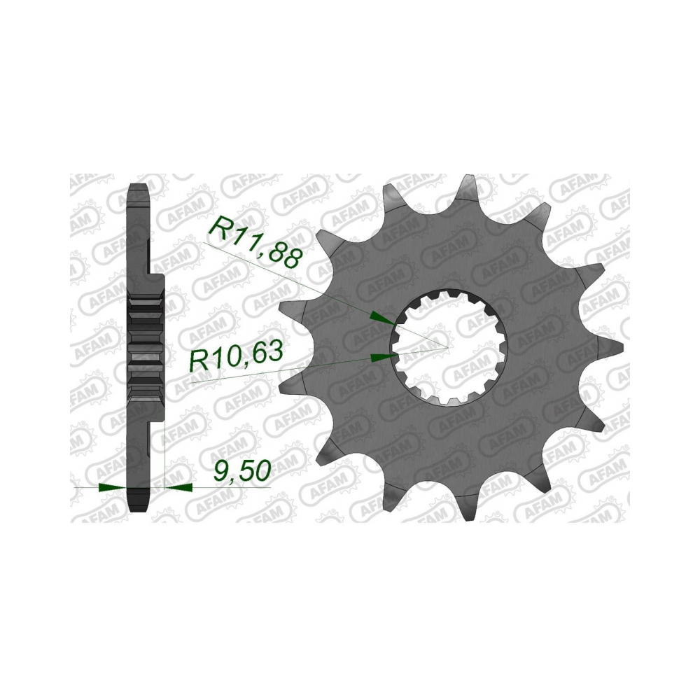 AFAM Преден зъбак 13 Зъба/ 520 Suzuki RM-X450Z 10-17, RM-Z450 05-14 - изглед 1
