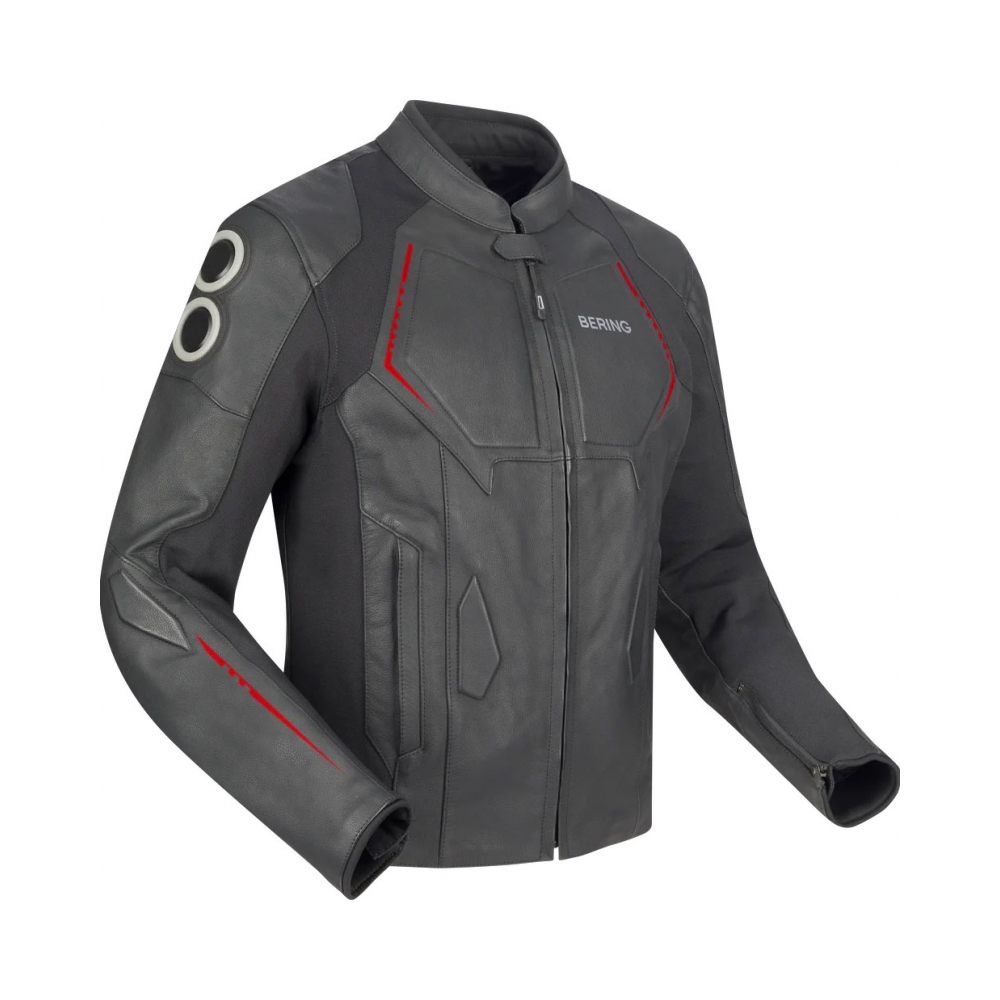 Bering Кожено яке Radial Black/Red - изглед 1