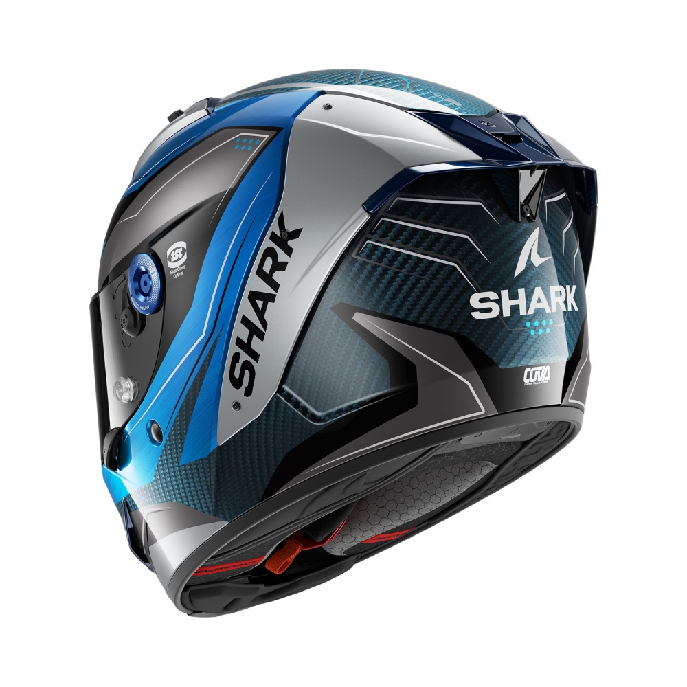 Shark Каска Aeron Mekarium Carbon Blue Silver - изглед 2