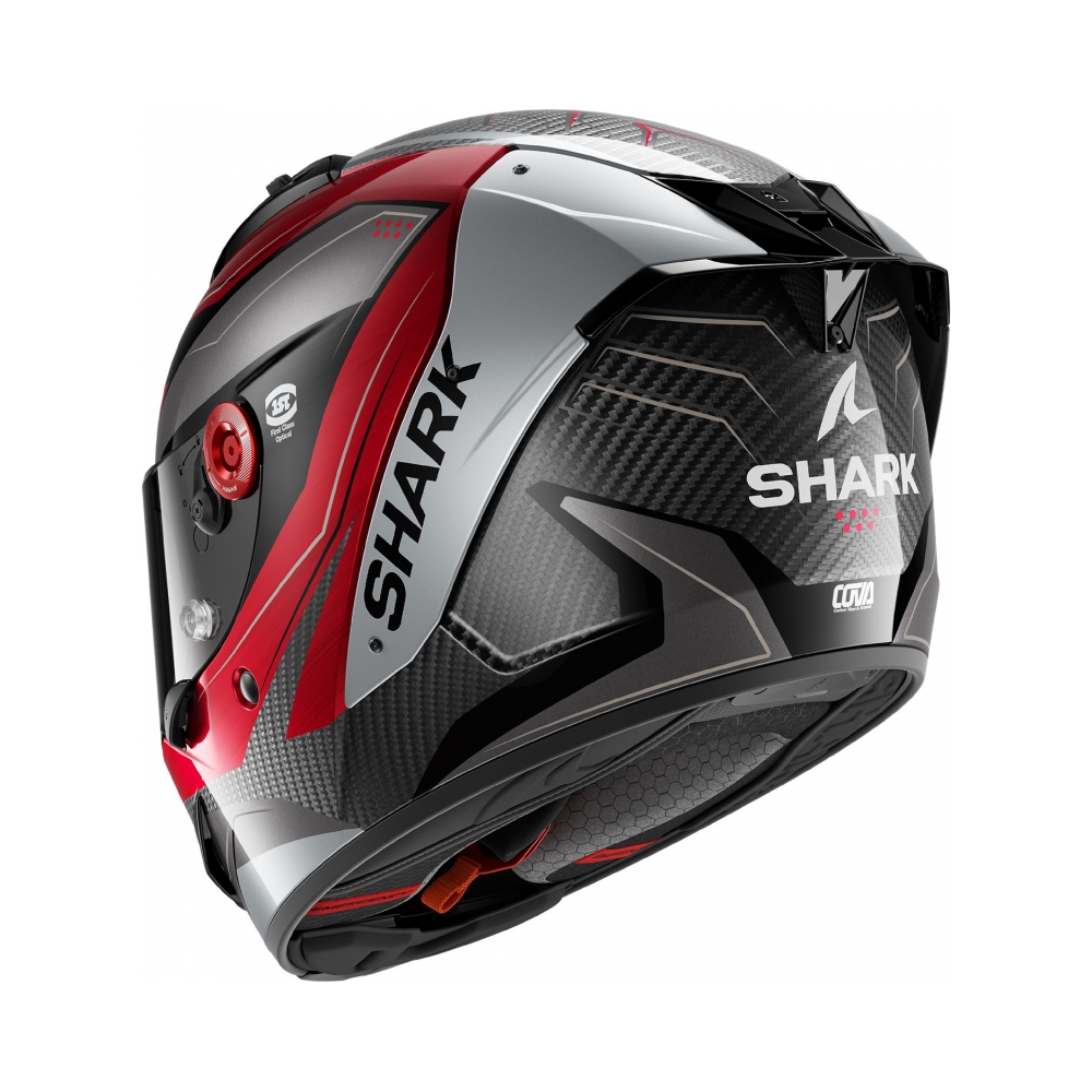 Shark Каска Aeron Mekarium Carbon Red Silver - изглед 2