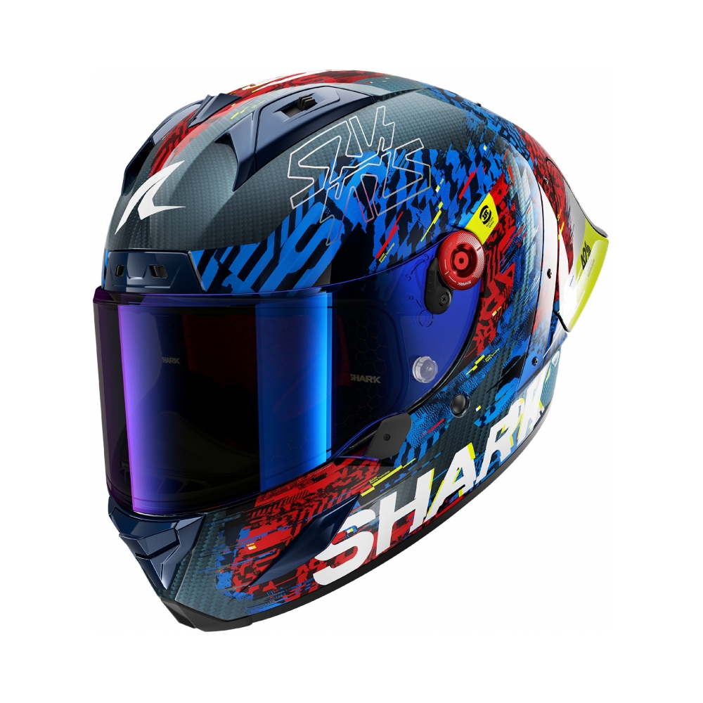 Shark Каска Aeron GP Fim Racing Speed Vib Carbon Blue Red - изглед 1